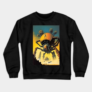 Walking Robot Spider City Crewneck Sweatshirt